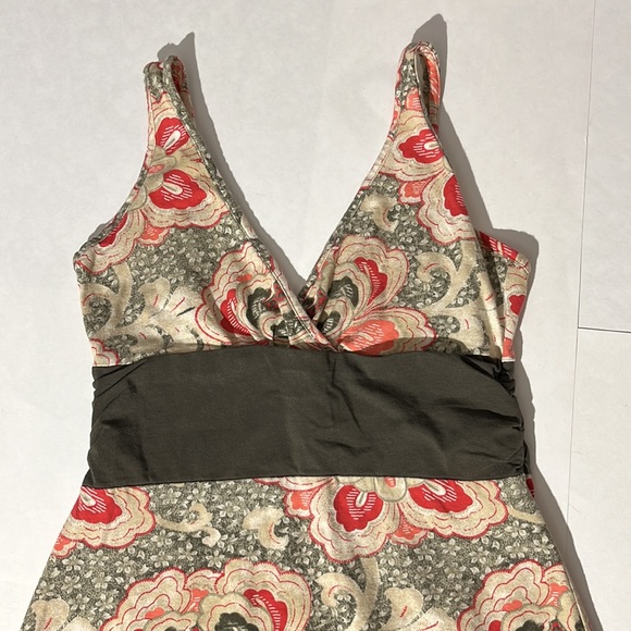 patagonia Organic Cotton Margot Sleeveless Green/Pink Floral Dress Size Medium - Picture 2 of 9